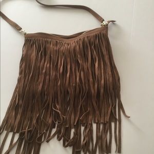 Suede Fringe Bag